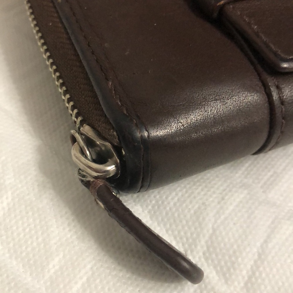 Coach Vintage Zoe Leather Zip Double Buck Wallet - Picture 8 of 11